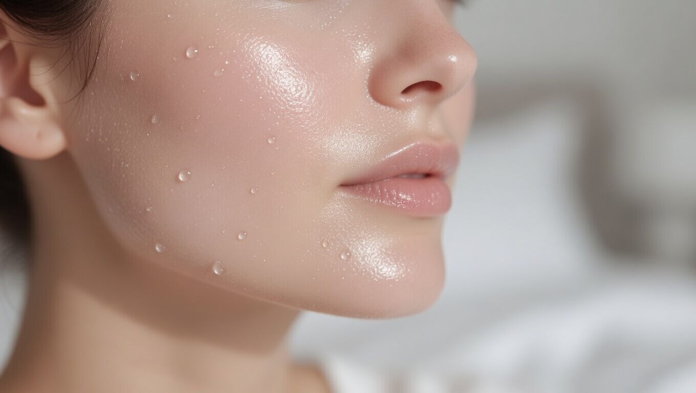 Glass skin result after using Biodance Bio-Collagen Real Deep Mask overnight